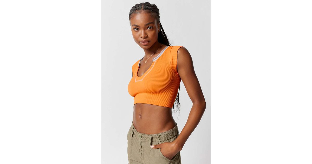Træde tilbage synonymordbog stor Out From Under Go For Gold Seamless Top in Orange | Lyst