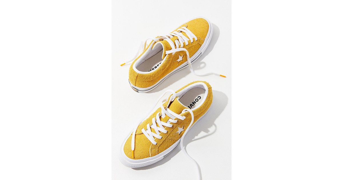 converse one star yellow suede