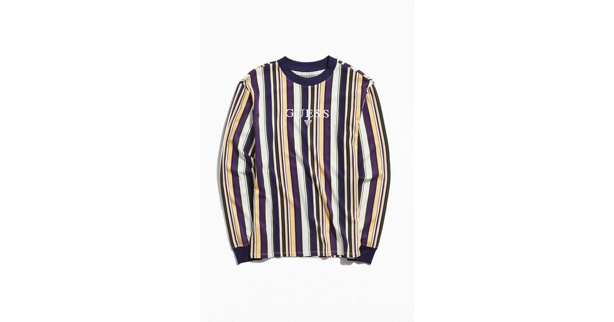 guess ashton striped long sleeve