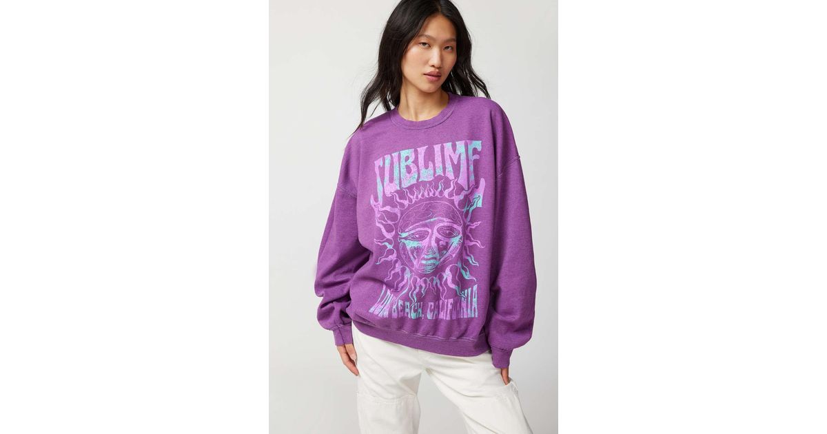 Urban Outfitters Sublime Long Beach Pullover Sweatshirt In Purple,at | Lyst