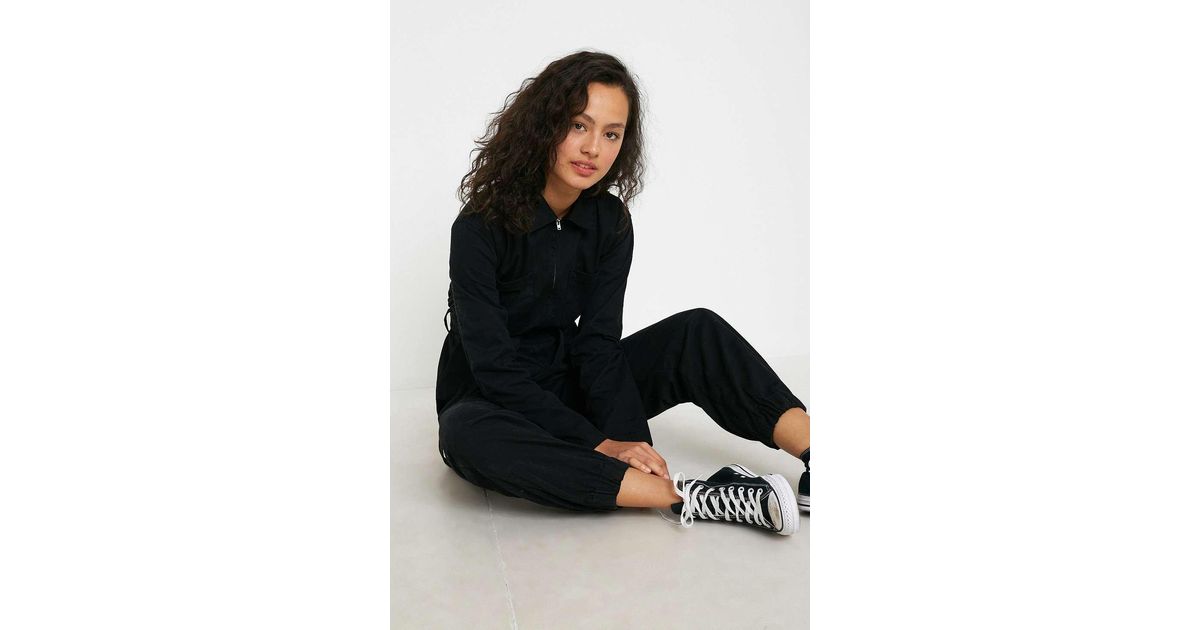 urban outfitters black boiler suit