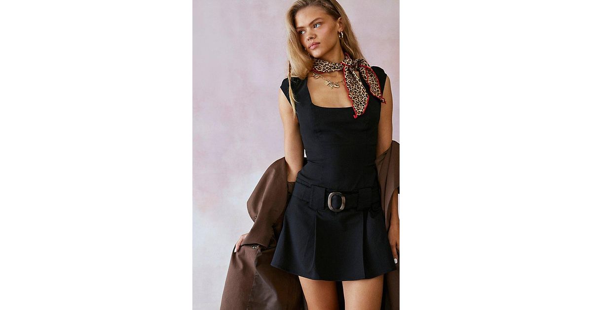 Kimchi Blue Tate Belted Drop Waist Mini Dress in Black | Lyst Kimchi Blue Tate Belted Drop Waist Mini Dress in Black | Lyst