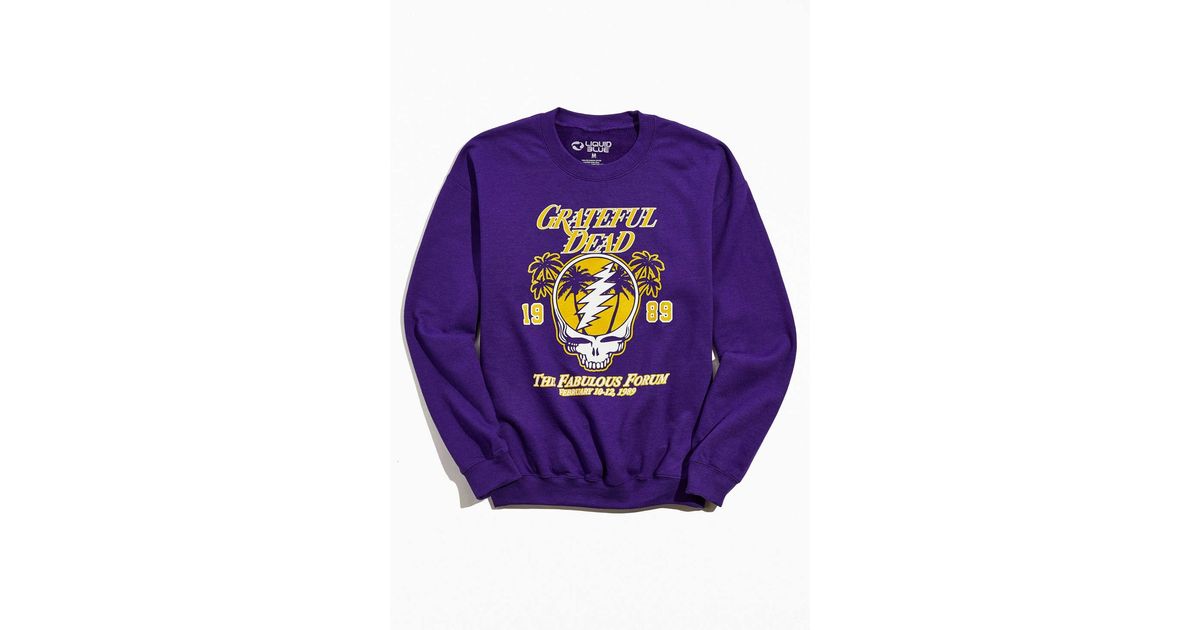 Urban Outfitters Lakers Vintage Tie-dye Crew Neck Sweatshirt in Purple for  Men