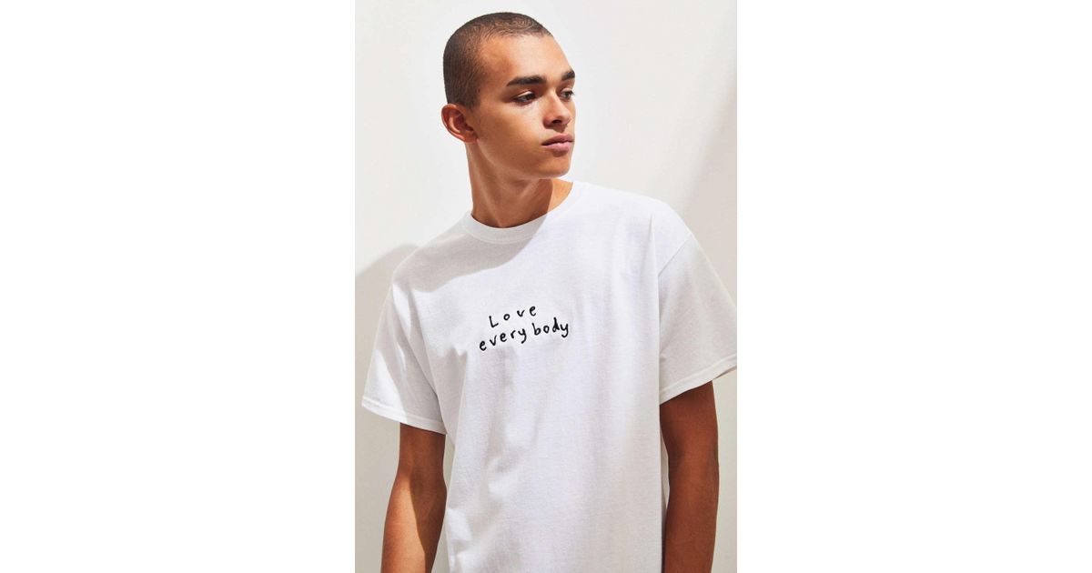 Urban Outfitters Love Everybody Cotton Tee in White for Men | Lyst