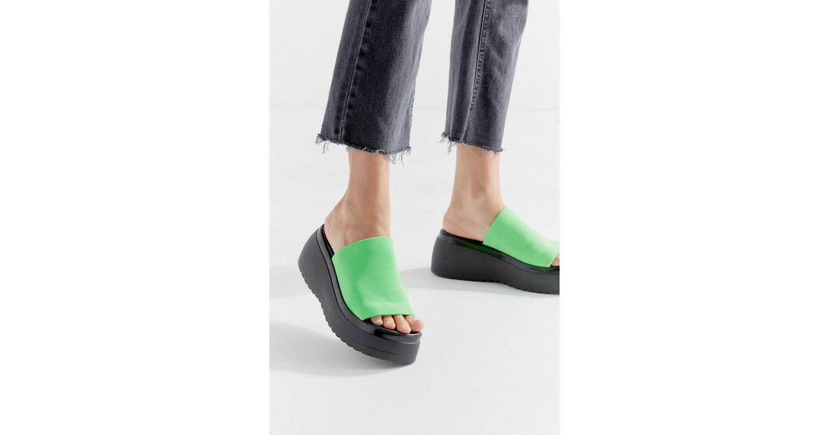 slinky platform slide sandals