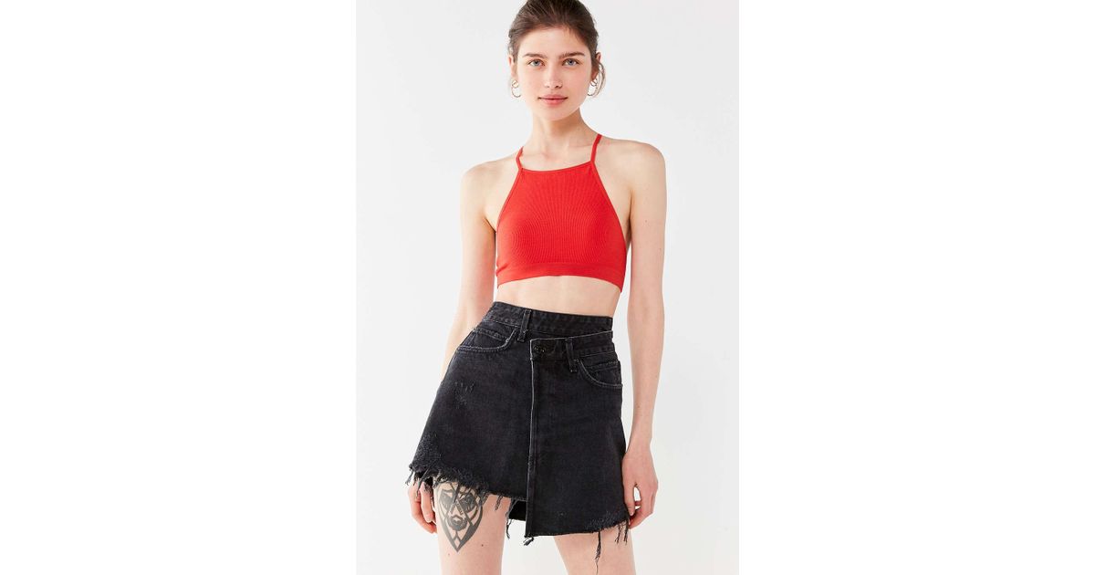 agolde criss cross skirt