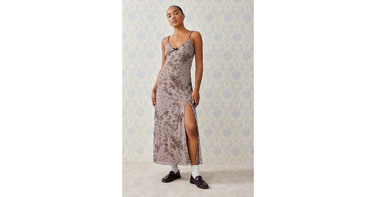 uo floral mesh maxi dress Urban Outfitters Floral Maxi Dress Factory Sale