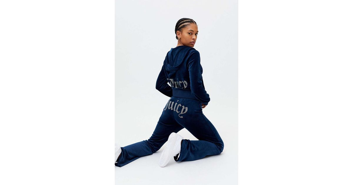 Shop Juicy Couture Big Bling Velour Track Pants J1HBV104-J6004 blue |  SNIPES USA