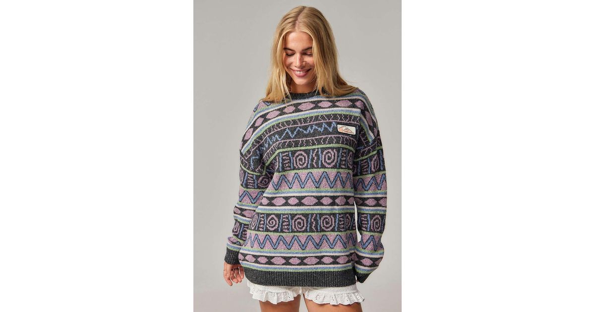 Quiksilver Vision Knit Jumper S At Urban Outfitters in Grey | Lyst UK