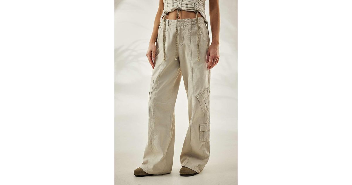 BDG Ecru Y2k Low Rise Cargo Pants in Natural Lyst UK