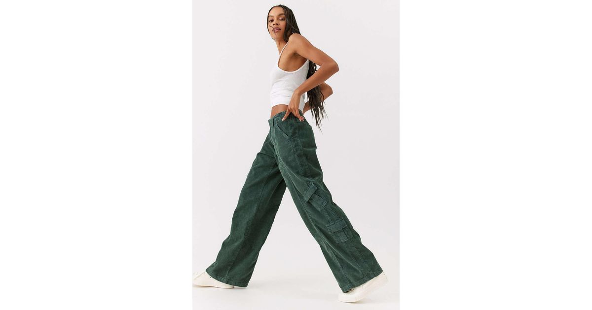 Bdg High And Wide Corduroy Pants, Color is slate, but looks like sage green.