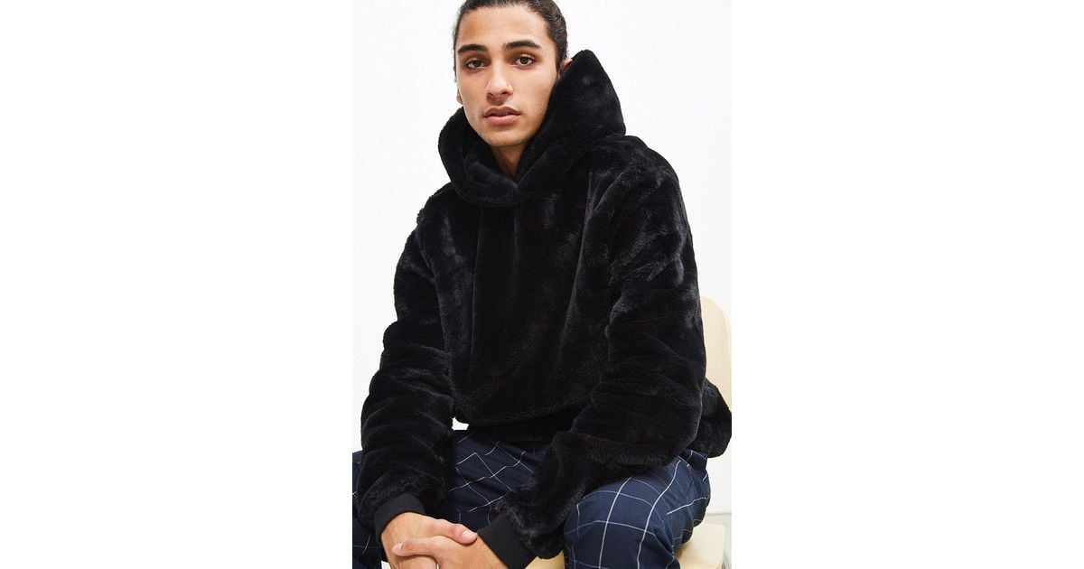 Faux fur hoodie urban outfitters hot sale