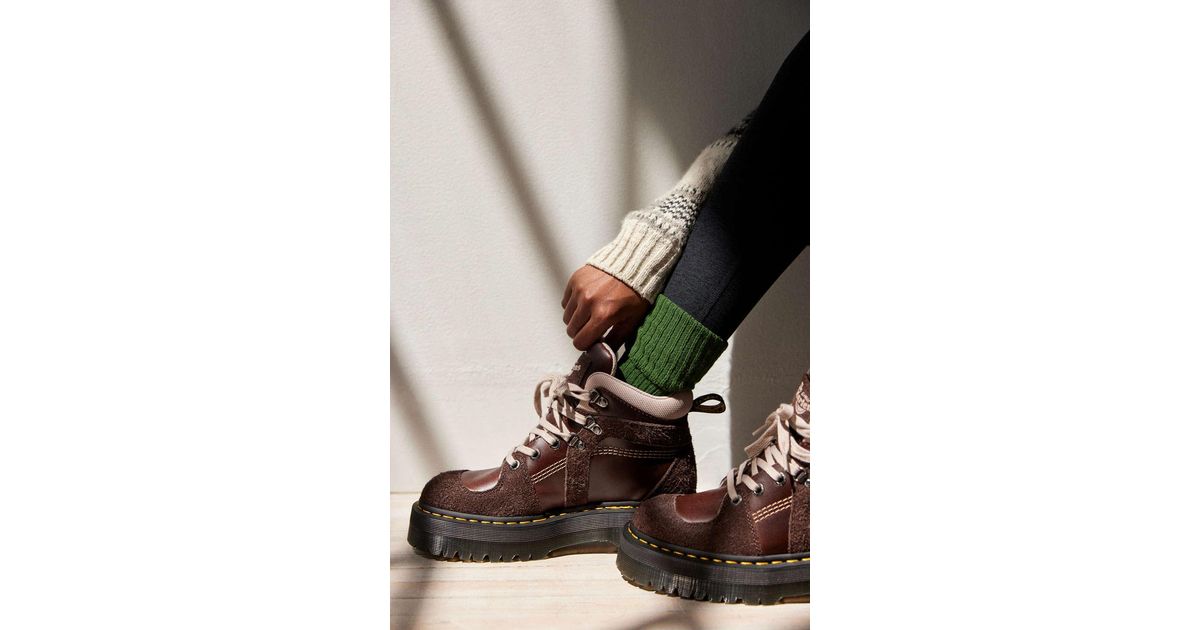 Dr. Martens Zuma Suede & Leather Hiker Boot In Brown,at Urban Outfitters |  Lyst