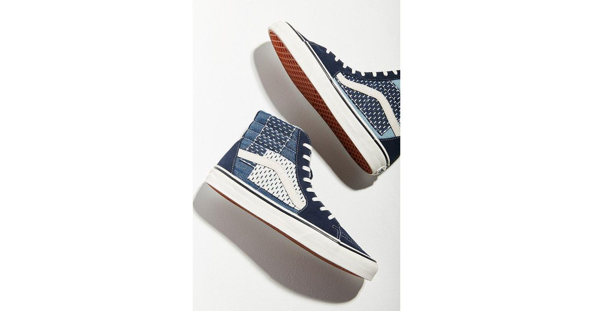 Vans Vans Sk8-hi Patchwork Denim Sneaker in Blue | Lyst