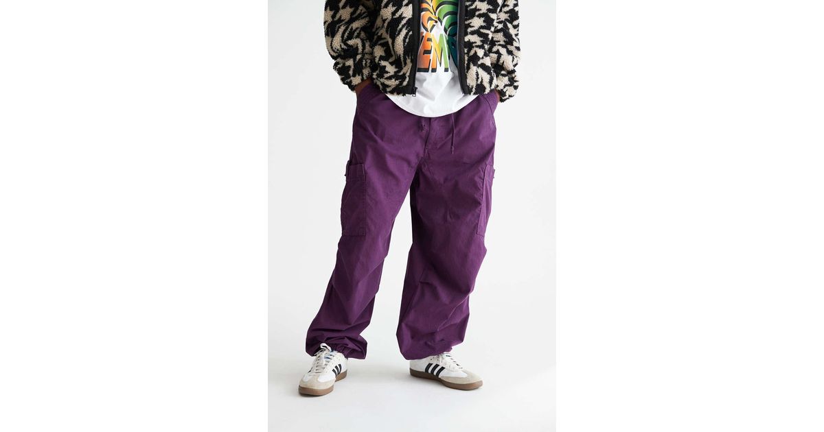 Jaded London Baggy Cargo Pant in Purple for Men Lyst