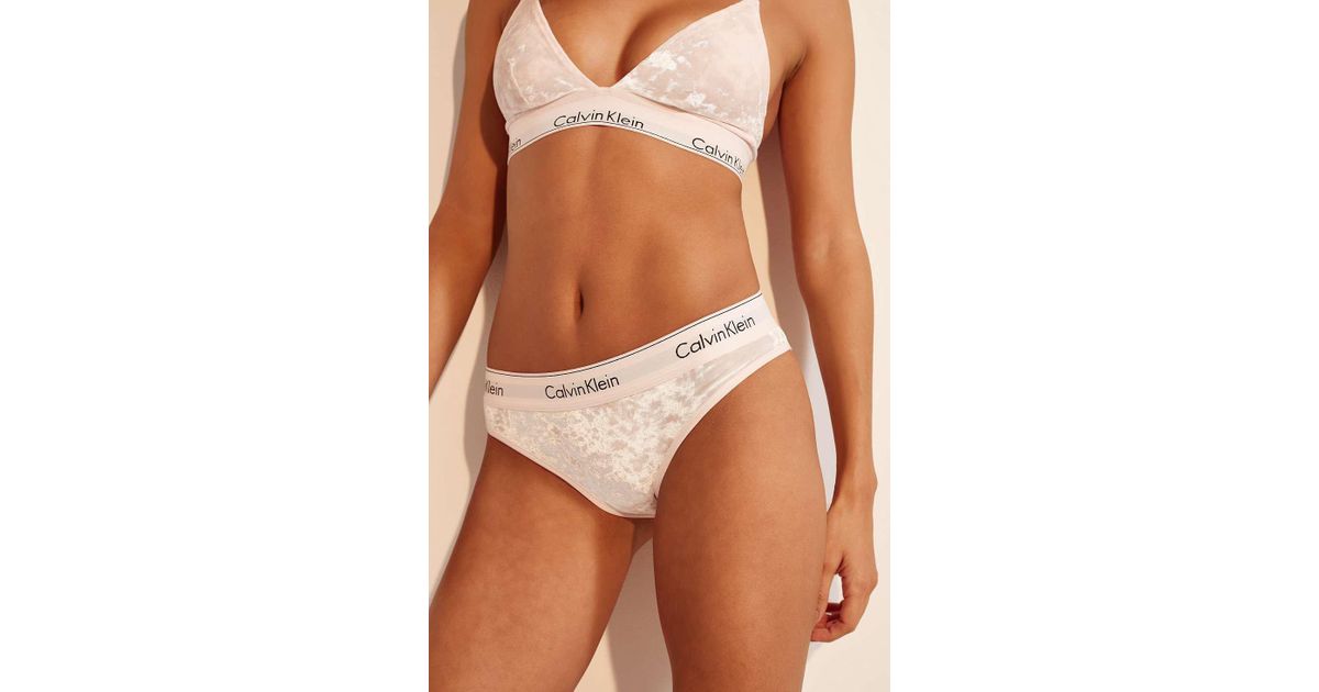 calvin klein pink velvet knickers