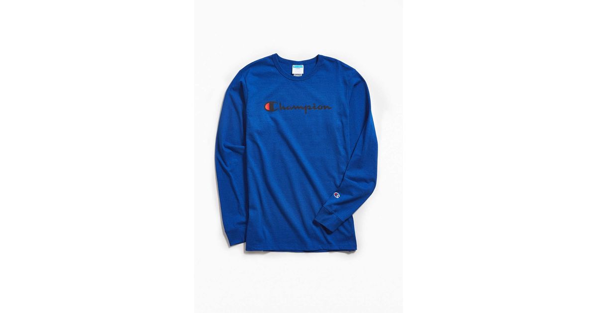 champion script ink long sleeve tee
