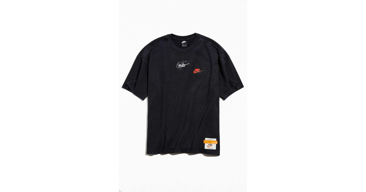 Nike Cotton Wash Drip Tee in Black for Men | Lyst Canada