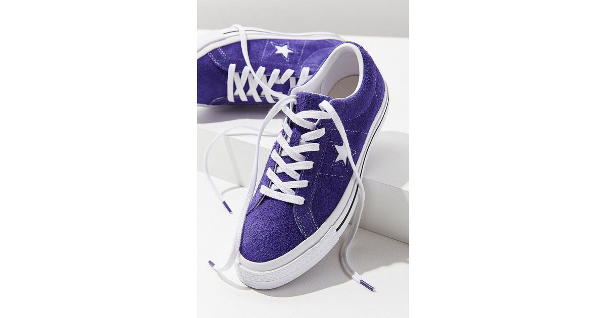 Converse Converse One Star Suede Sneaker in Purple | Lyst