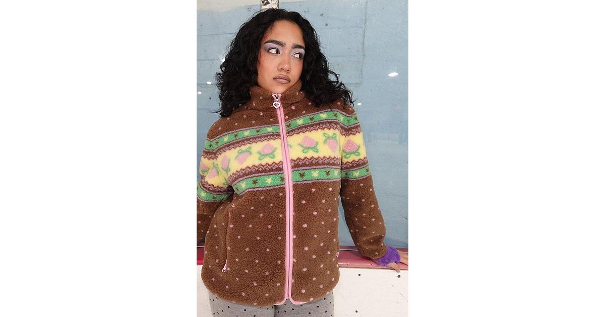 strawberry western Choco Sherpa Jacket