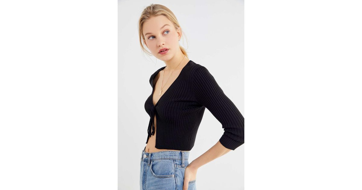 urban outfitters tie front cardigan
