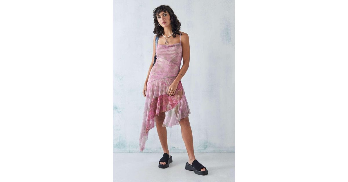 Urban Outfitters Uo Pink Floral Phoebe Asymmetrical Mesh Midi Dress in Red | Lyst UK Urban Outfitters Uo Pink Floral Phoebe Asymmetrical Mesh Midi Dress in Red | Lyst UK