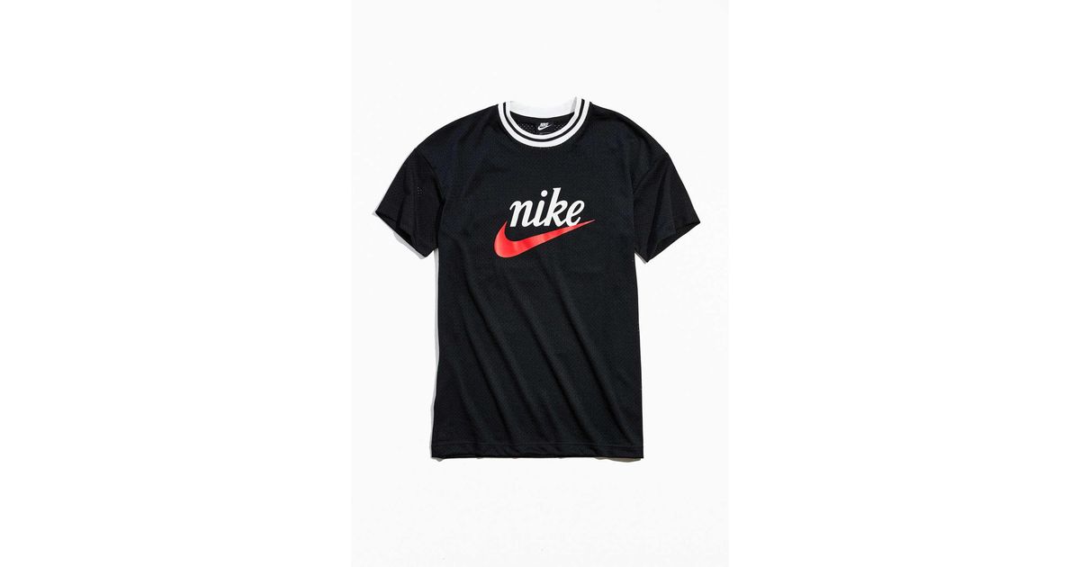 Nike Nike Heritage Mesh Tee in Black for Men | Lyst