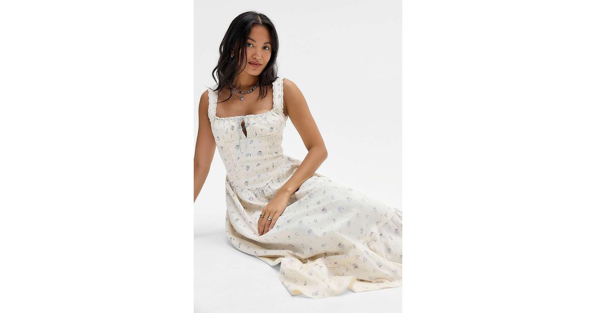 kimchi blue gabriette drop waist maxi dress Kimchi Blue Gabriette Drop Waist Maxi Dress in White