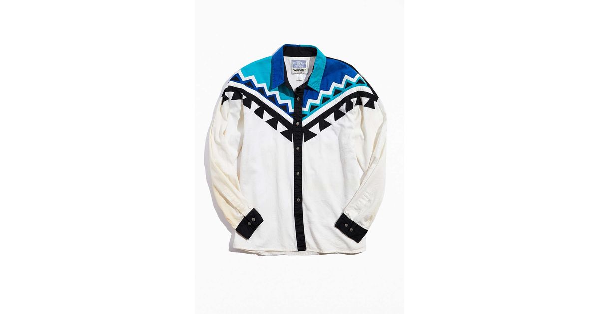 vintage wrangler button down shirt