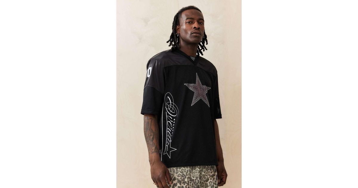 Jaded London Team Spirit Football Jersey in Black for Men