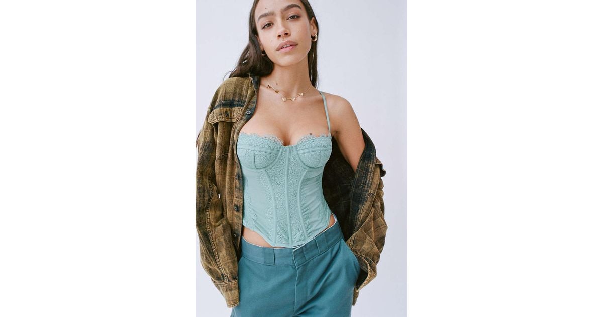 Urban Outfitters Blue Out From Under Modern Love Corset