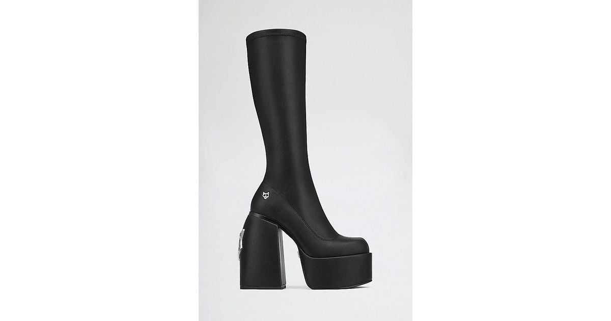 Naked Wolfe Spice Knee High Platform Boot in Black | Lyst
