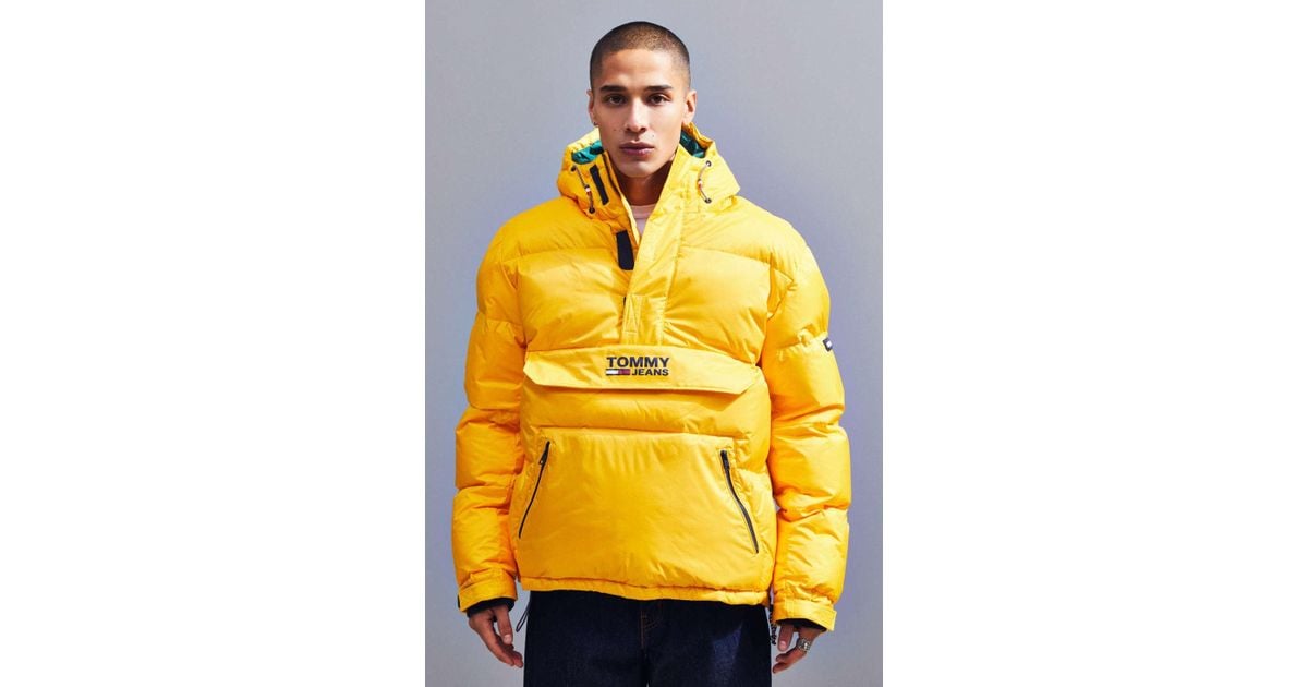 tommy hilfiger down jacket yellow