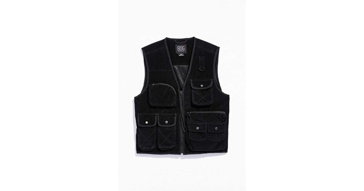 BDG Corduroy Utility Vest in Black for Men | Lyst