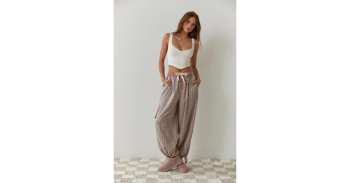 Out From Under Noah Spliced Pajama Pant In Pink,at Urban Outfitters