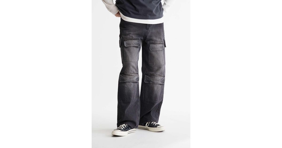 BDG Big Jack Relaxed Fit Cargo Jean in Black for Men Lyst
