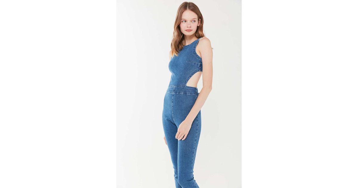 urban outfitters denim jumpsuit