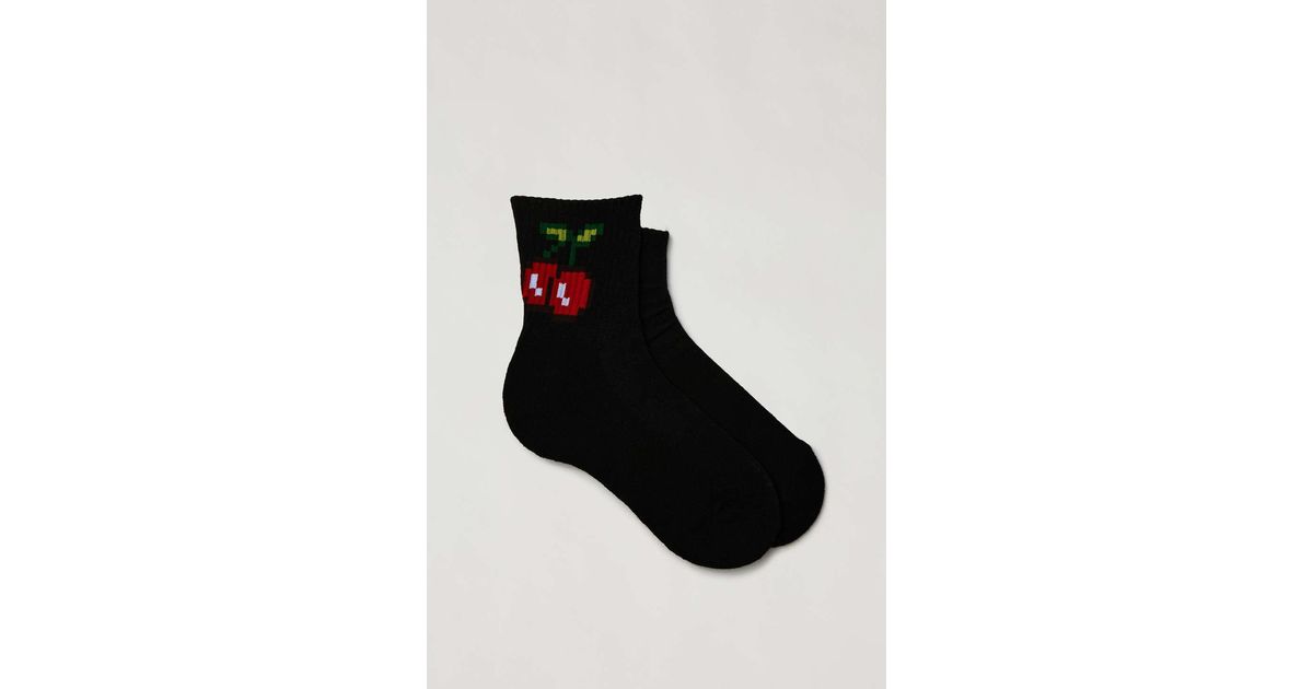 Urban Outfitters Cherry Icon Ankle Sock in Black for Men Lyst