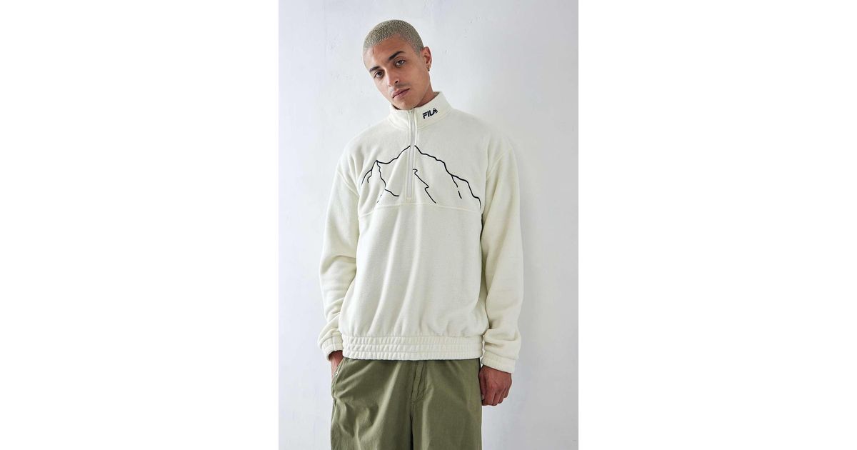 Fila holly cropped ecru cheap fleece shirt