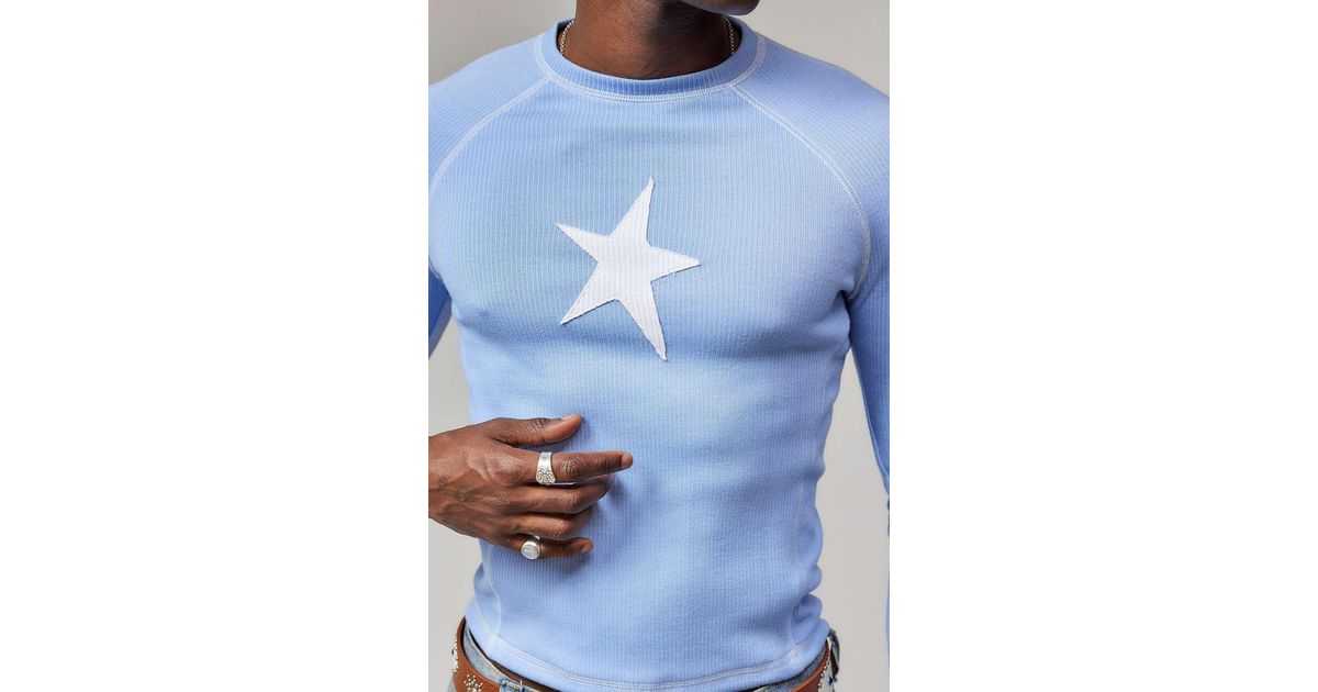 Jaded London Uo Exclusive Baby Blue Starstruck T-shirt for Jaded London Uo Exclusive Baby Blue Starstruck T-shirt for