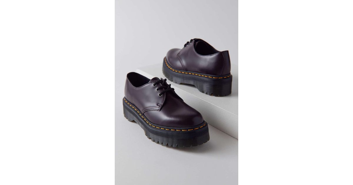 Dr. Martens 1461 Quad Smooth Leather Platform Oxford Lyst