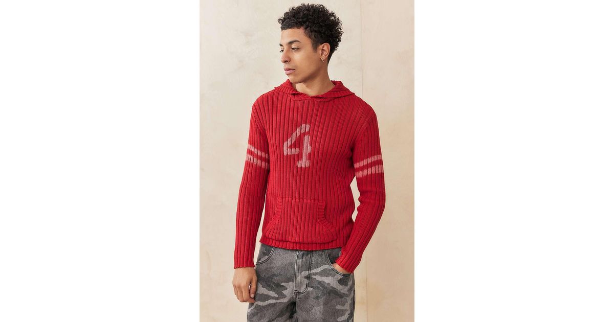 【JADED LONDON】4ever Knit Hoodie(送料無料) Jaded London 4ever Knit Hoodie in Red for Men | Lyst UK
