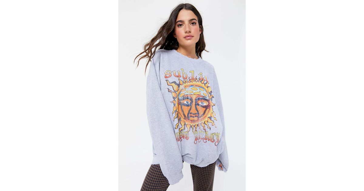 Urban Outfitters Cotton Sublime Sun Oversized Crew Neck Sweatshirt - Lyst