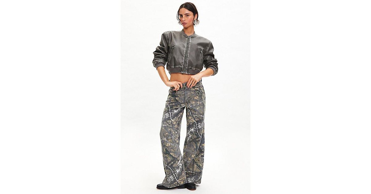 【JADED LONDON】Camo Colossus low-rise denim jeans Jaded London Colossus Low Rise Camo Print Jean | Urban