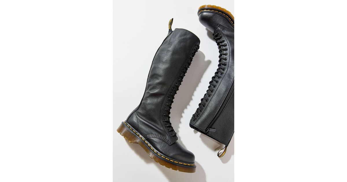 Dr. Martens 1b60 Virginia Leather Knee-high Boot in Black | Lyst