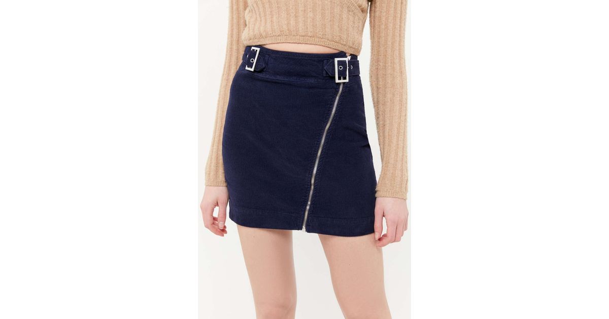 Corduroy zip skirt cheap