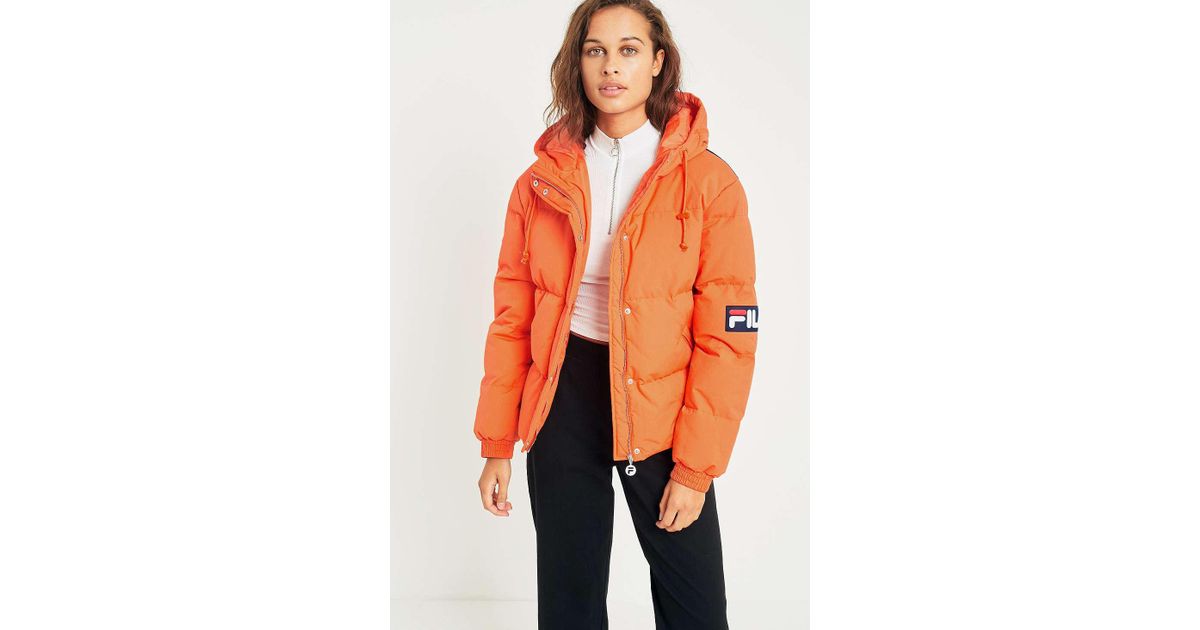 fila orange puffer jacket
