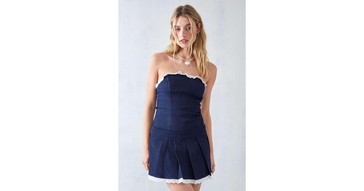 Motel Pramuda Denim Dress in Blue Lyst UK