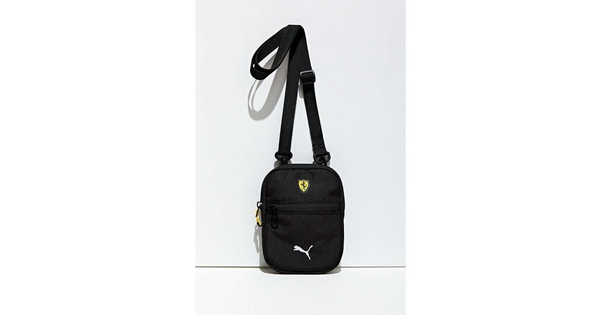 PUMA Puma Ferrari Fanwear Mini Portable Messenger Bag in Black for Men |  Lyst