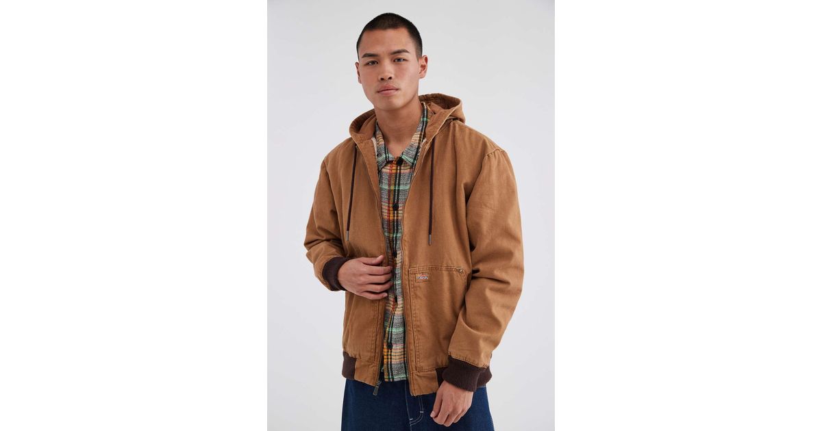 Dickies Duck Canvas Hooded Jacket in Brown for Men Lyst
